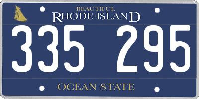 RI license plate 335295
