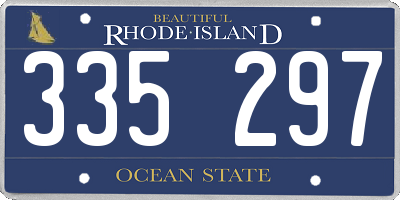 RI license plate 335297