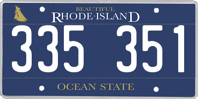 RI license plate 335351