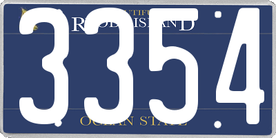 RI license plate 3354