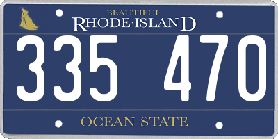 RI license plate 335470