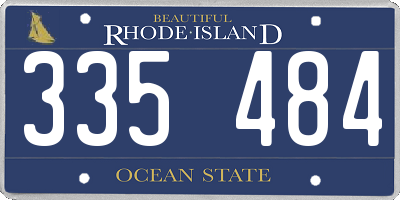 RI license plate 335484