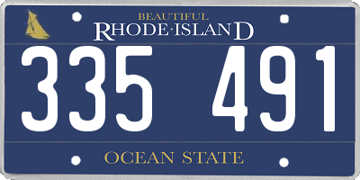 RI license plate 335491