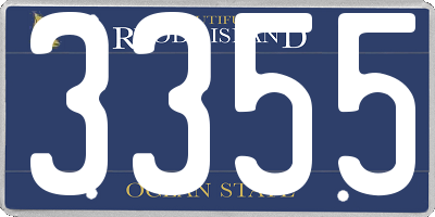 RI license plate 3355