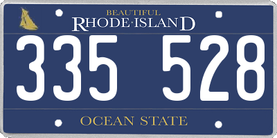 RI license plate 335528