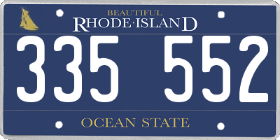 RI license plate 335552