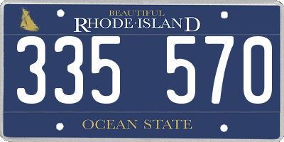RI license plate 335570