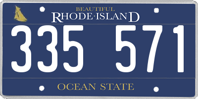 RI license plate 335571
