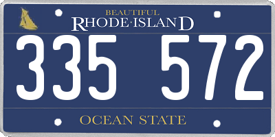 RI license plate 335572