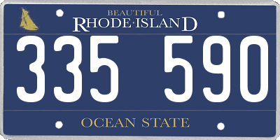 RI license plate 335590