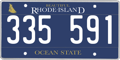 RI license plate 335591