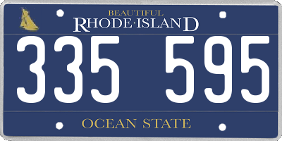 RI license plate 335595
