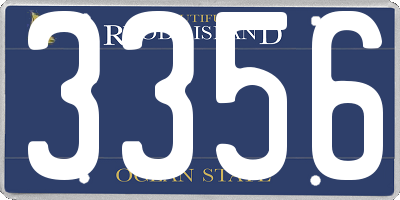 RI license plate 3356
