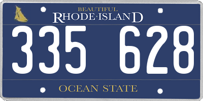 RI license plate 335628