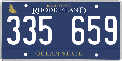 RI license plate 335659