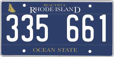 RI license plate 335661