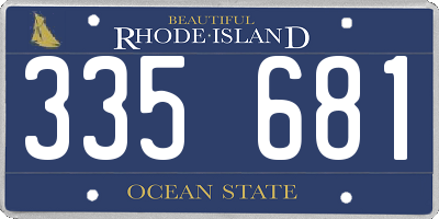 RI license plate 335681