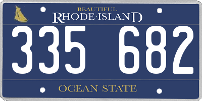 RI license plate 335682