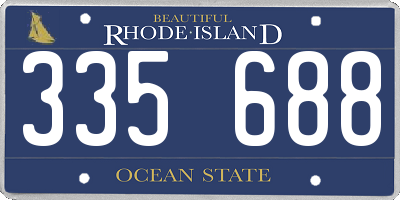 RI license plate 335688
