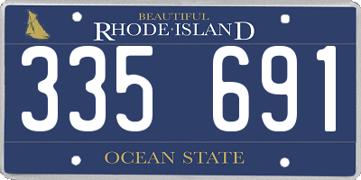 RI license plate 335691