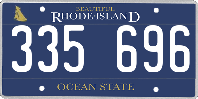 RI license plate 335696