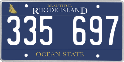 RI license plate 335697