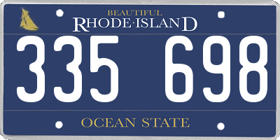 RI license plate 335698