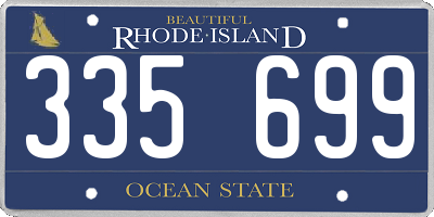 RI license plate 335699