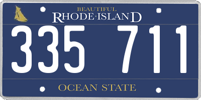 RI license plate 335711