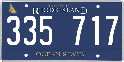 RI license plate 335717