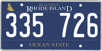 RI license plate 335726