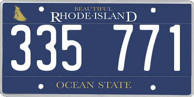 RI license plate 335771