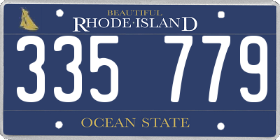 RI license plate 335779