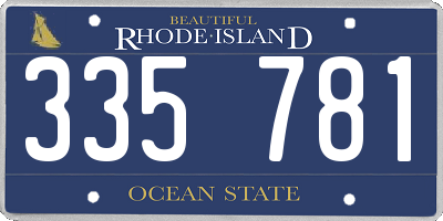 RI license plate 335781