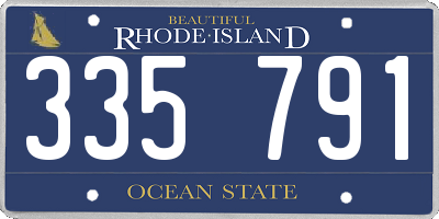 RI license plate 335791