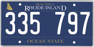RI license plate 335797