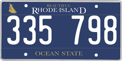 RI license plate 335798