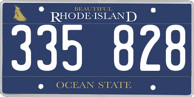 RI license plate 335828