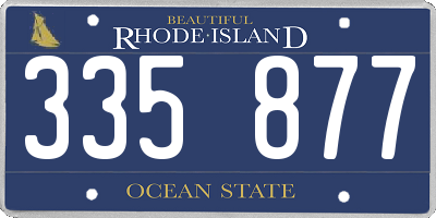 RI license plate 335877