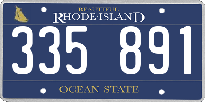 RI license plate 335891