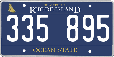 RI license plate 335895