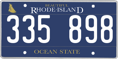 RI license plate 335898