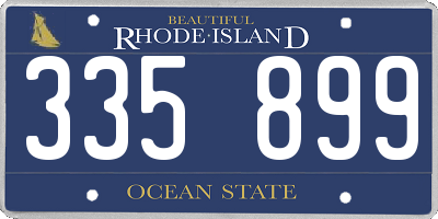 RI license plate 335899