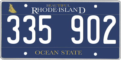 RI license plate 335902