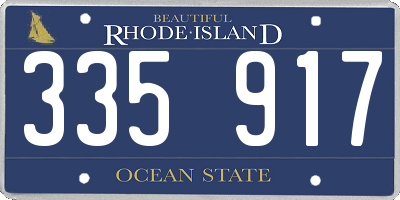 RI license plate 335917