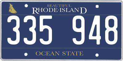 RI license plate 335948
