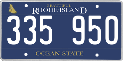 RI license plate 335950
