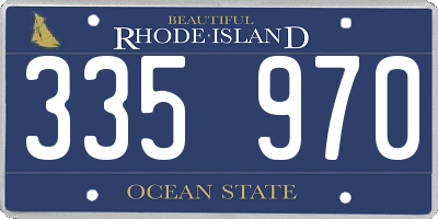 RI license plate 335970
