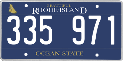 RI license plate 335971