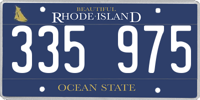 RI license plate 335975